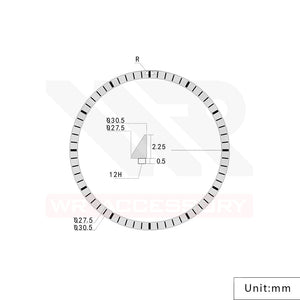 SKX / SRPD Chapter Ring: Brushed Stainless Steel with Minute Markers