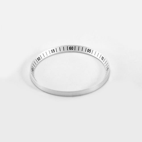 SKX / SRPD Chapter Ring: Silver With Black Numeric Markers