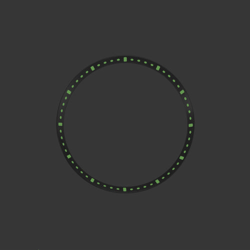 SKX / SRPD Chapter Ring: Brushed Stainless Steel with Luminous Markers