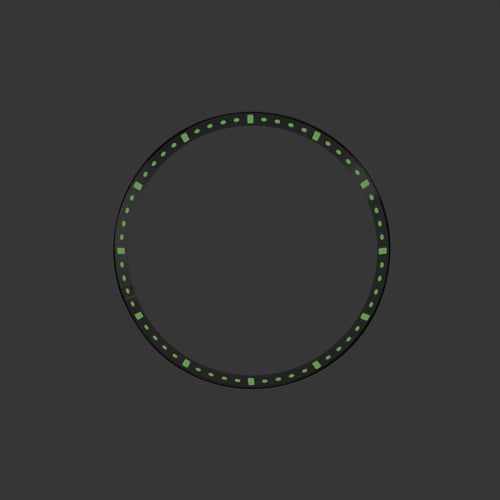 SKX / SRPD Chapter Ring: Polished Stainless Steel with Luminous Markers