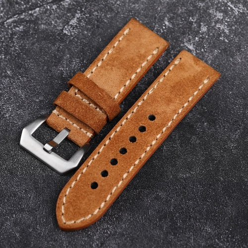 Gold Brown Suede Leather Strap