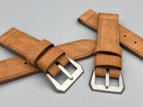 Vintage Panerai Leather Strap with Sewn In Buckle